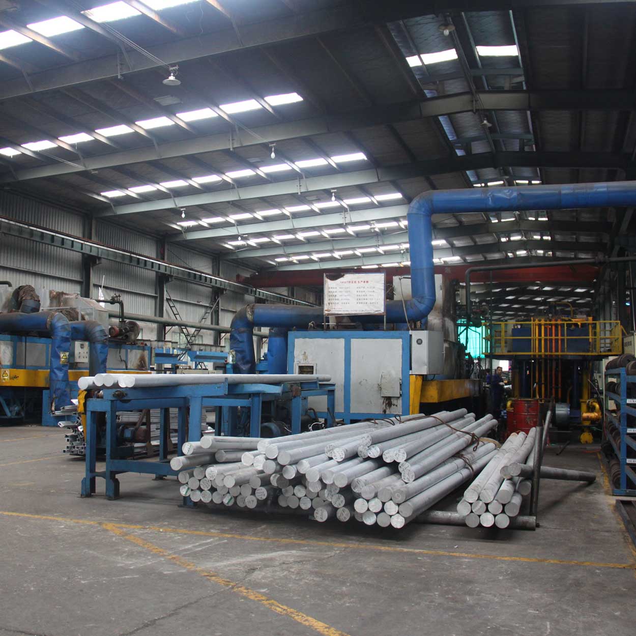 processo de produção de extrusão de alumínio